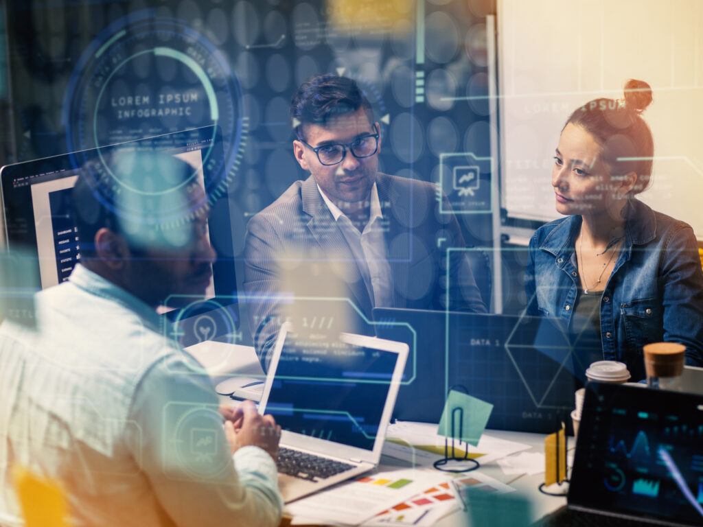 Web Inventix AI team reviews real time dashboards to craft enterprise AI, machine learning, and computer vision solutions.